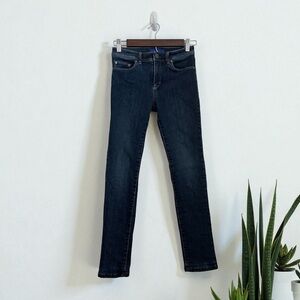 L.L. Bean Ajustable Waist Cotton Blue Skinny Fleece-Lined Jeans Size 10